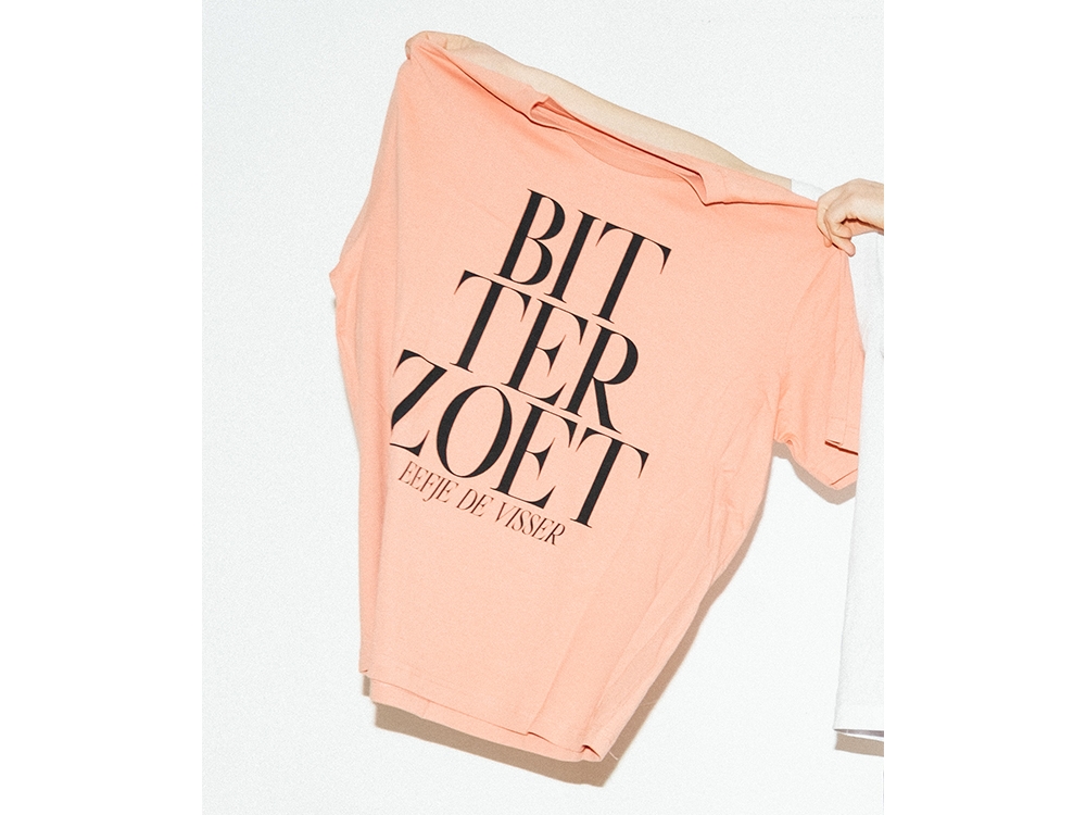 Bitterzoet T-shirt Roze, oversized model